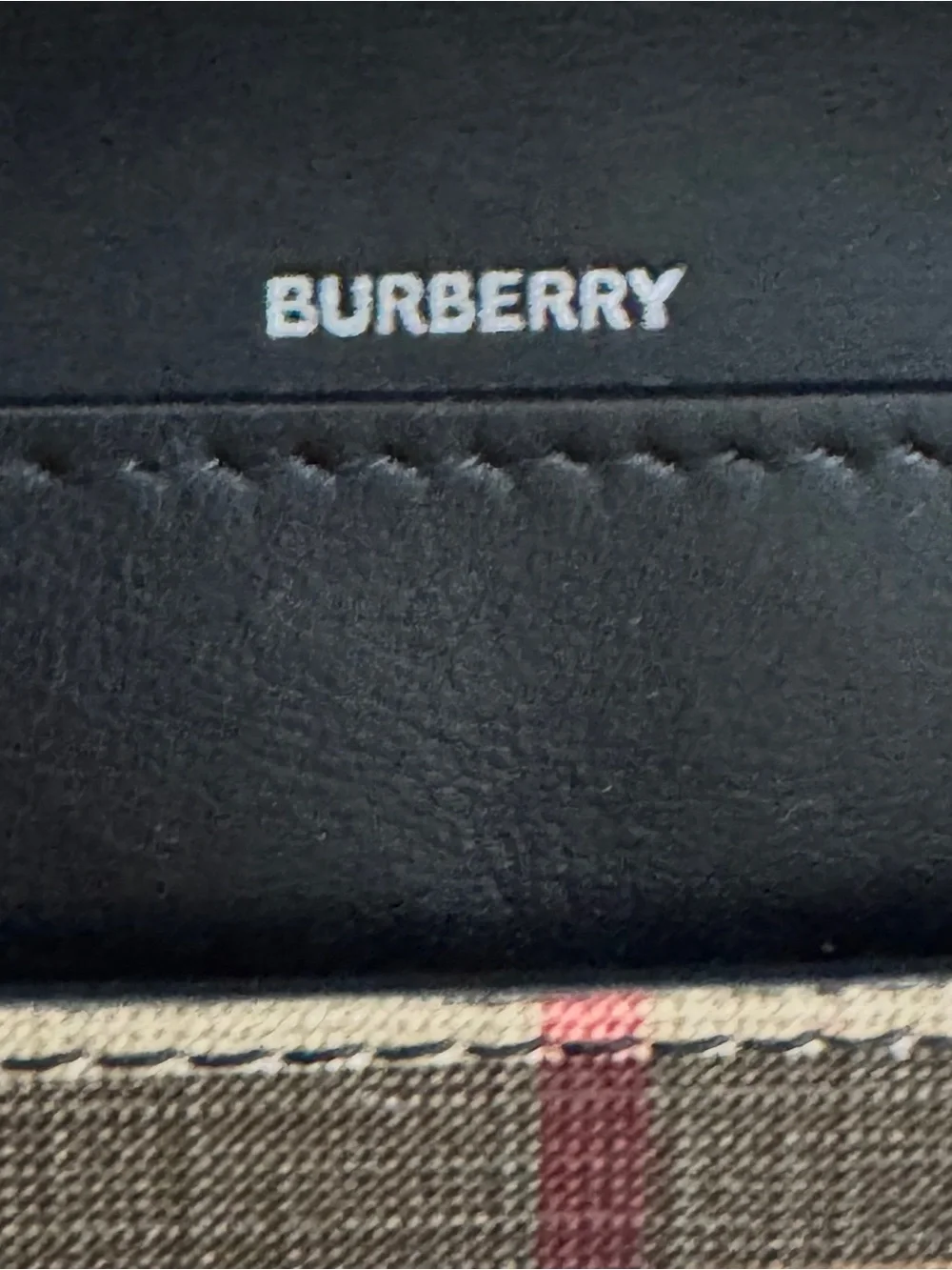 Burberry Vintage check long wallet brown canvas leather. 7.5”x 3.7”